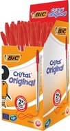 BIC Cristal Original červené guľôčkové pero 50 ks.