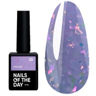 NAILSOFTHEDAY Potalium 20 základ fialový s viacfarebným potašom 10 ml