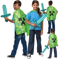 MINECRAFT KARNEVALOVÝ OUTFIT MEČ CAPEST CREEPER KOSTÝM JEDNODUCHÝ