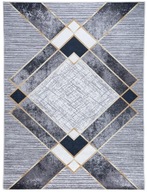 Koberec Glamour Renat 50x100cm geometrický šedý protišmykový obdĺžnikový