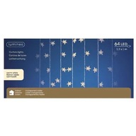 Svietidlá LED Curtain Stars 64 LED teplá biela