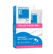 EMOTOPIC Sada krémového čistiaceho gélu 400 ml + Eko-náplň 400 ml