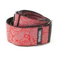 Popruh na žakárovú gitaru Dunlop Paisley Red