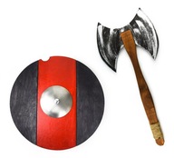 VIKING ROUND SHIELD AX dvojitý rytiersky set