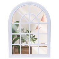 Zrkadlo OKENNÉ v bielom ráme, dekoratívne dekoratívne vintage retro tvar okna