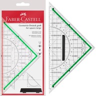 FABER-CASTELL Geometrický trojuholník štvorec 4v1