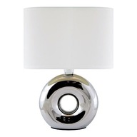 STOLNÁ NOČNÁ LAMPA CHROM/BIELA ​​03544 IDEUS