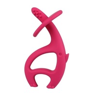 Mombella Dancing Elephant Teether Dark Pink