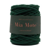 Mia Mote Cotton String spletená pre makramu +5 mm 100 m zelená smaragd