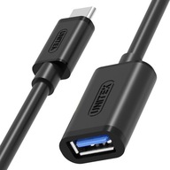 Unitek adaptér USB Type-C na USB AF 0,15m Y-C476BK