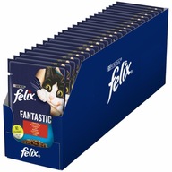 FELIX FANTASTIC Mokré vrecká na krmivo pre mačky Hovädzie 26x85g