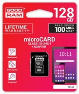 Pamäťová karta microSDHC 128GB CL10 UHS I + adaptér