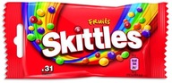 SKITTLES FRUITS Ovocné dražé 38g 14 ks