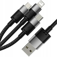 BASEUS STRONG USB KÁBEL 3v1 KÁBEL pre IPHONE MICRO TYP-C USB-C 3,5A 120cm