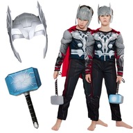 OUTFIT KOSTÝM DISPOSSIEM THOR SUPERHRDINOVÁ MASKA HAMMER PLES KARNEVAL 104/110