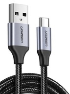 Kábel USB-C QC3.0 UGREEN 1,5m Hliníková zástrčka