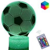 FUTBALOVÁ 3D LED RGB NOČNÁ LAMPA SO 16 FARBAMI