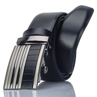 Kožený opasok LONG Black Classic Auto buckle.