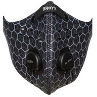 Protismogová maska ​​Broyx Delta Hex Silver Black M