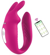 BUNNY VIBRATOR KLITORÁLNY MASÁŽER PRE PÁRY TELEFÓNNA APLIKÁCIA USB APLIKÁCIA