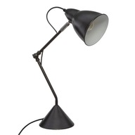 STOLNÁ LAMPA S POHYBLIVÝM RUKROM, ČIERNA KOVOVÁ, 62cm