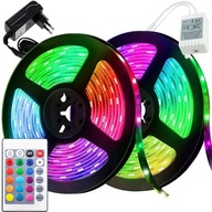 VODEODOLNÝ FAREBNÝ LED PÁS 10M RGB + DIAĽKOVÉ OVLÁDANIE