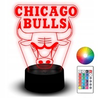 BASKETBALOVÁ LED LAMPA CHICAGO BULLS PRE BASKETBALOVÝCH FANÚŠIKOV NBA 3D RGBW