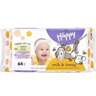 Happy Milk and Honey WIPES BALENIE 6 x 64 ks.