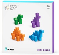 Pixio magnetické bloky 80 ks. Mini dinosaury