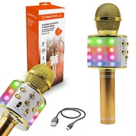 Karaoke mikrofónová hračka pre deti s ECHO Manta Bluetooth LED reproduktorom