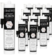 12x sanitárny silikón BLACK Bauhus flexibilný PRO