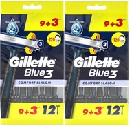 Jednorazové holiace strojčeky Gillette Blue 3 Comfort, 12 kusov