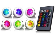 6X FAREBNÉ RGB LED ŽIAROVKY 16 FARIEB GU10 + DIAĽK