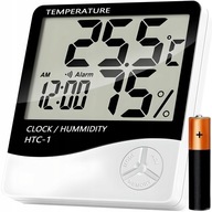 TEPLOMER IZBOVÝ ALARM DÁTUM HYGROMETER SNÍMAČ VLHKOSTI LCD METEOSTANICA