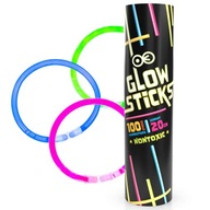 GLOW sticks FLUORESCENTNÉ čelenky neónové NÁRAMKY x100