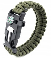 KOMPAS NA RUKU NÁRAMOK PARACORD SURVIVAL 5v1