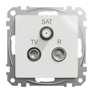 Zásuvka Schneider Electric Sedna Design R/TV/SAT, koncovka 4dB, biela