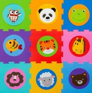 SMILY PLAY PENOVÁ PODLOŽKA PUZZLE ZVIERATKÁ VEĽKÉ 9 EL