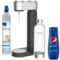 PHILIPS karbonátor black inox + PEPSI SodaStream