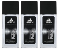 Adidas Dynamic Pulse Deodorant 75ml Men Glass Bottle Atomizer x3