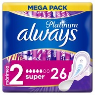 Always Platinum Super (veľkosť 2) Hygienické vložky 26 ks.