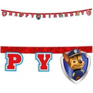 BANNER girlanda PAW PATROL všetko najlepšie k narodeninám