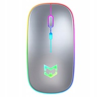 BEZDRÔTOVÁ SLIM LED MYŠ RGB NABÍJANÁ USB