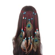 Čelenka s chumáčom PEACOCK DREAMCATCHER A7