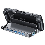 CHOETECH HUB PRE STEAM DECK USB-C - USB-C PD/USB-A/HDMI/RJ45 ŠEDÝ