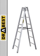 PRO obojstranný hliníkový maliarsky rebrík 2x6 schodíkov DRABEST 150 kg