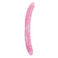 Dvojitý dong 46 cm – 18 palcový dildo-ružový Hi-Rubber