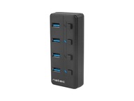 USB 3.0 HUB NATEC MANTIS 2 - 4 PORTY S SPÍNAČOM