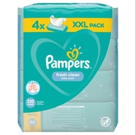 PAMPERS FRESH CLEAN vlhčené obrúsky pre deti bal. 4x80 ks