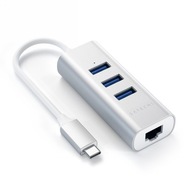 Satechi hliníkový rozbočovač 2v1 USB-C3x USB-A Ethernet